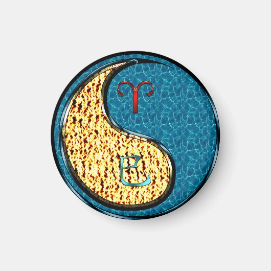 牡羊座と水蛇 マグネット (正面)