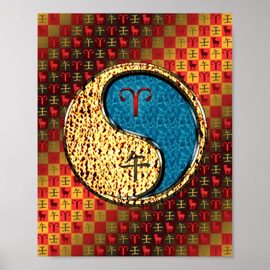 牡羊座と水馬 ポスター (正面)