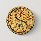 牡羊座と火のウサギ 缶バッジ (正面)