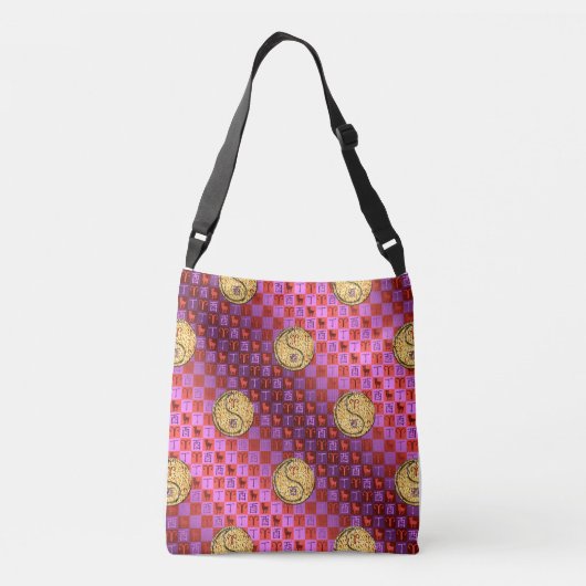 牡羊座と火の雄鶏 クロスボディバッグ (裏面)