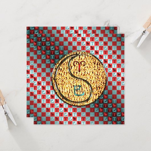 牡羊座と火ヘビ カード (正面/裏面インサイチュ)