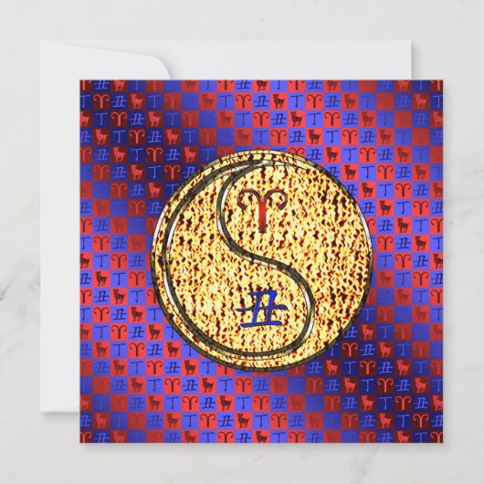 牡羊座と火牛 カード (正面)