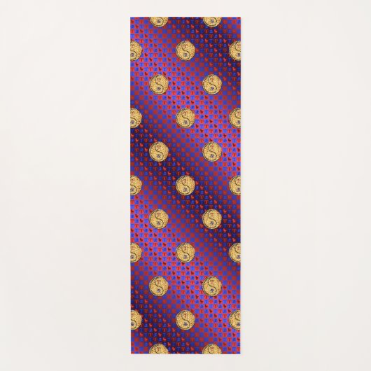 牡羊座と火牛 ヨガマット (正面)