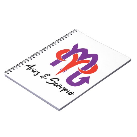 牡羊座と蠍座カップル占星術〔占星術の〕十二宮図 ノートブック (左側)