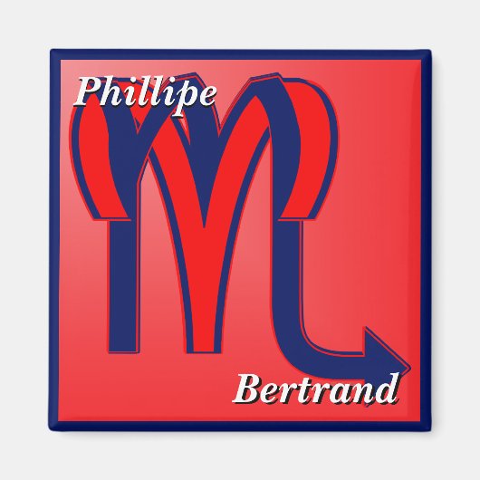 牡羊座と蠍座 マグネット (正面)