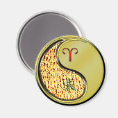 牡羊座と金属ヤギ マグネット (正面/裏面)