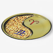 牡羊座と金属製の牛 ペーパープレート (アングル)