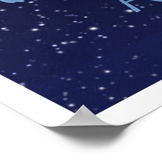 牡羊座と〔占星術の〕十二宮図の星付きサイン ポスター (角)