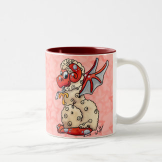 牡羊座のマグのかわいいベビーのドラゴン ツートーンマグカップ