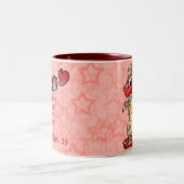 牡羊座のマグのかわいいベビーのドラゴン ツートーンマグカップ (中央)