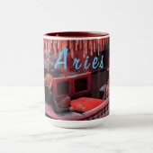 牡羊座のマグ-赤いリボン マグカップ (中央)