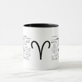 牡羊座の単語の雲のマグ マグカップ (中央)