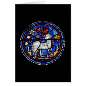 牡羊座の占星術のゴシック様式ステンドグラスのWindowsカード (正面)