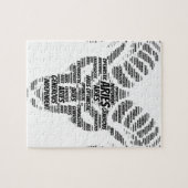 牡羊座の占星術の(占星術の)十二宮図の印の単語の雲 ジグソーパズル (横)