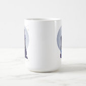牡羊座の女性らしいブルーデザイン コーヒーマグカップ (中央)