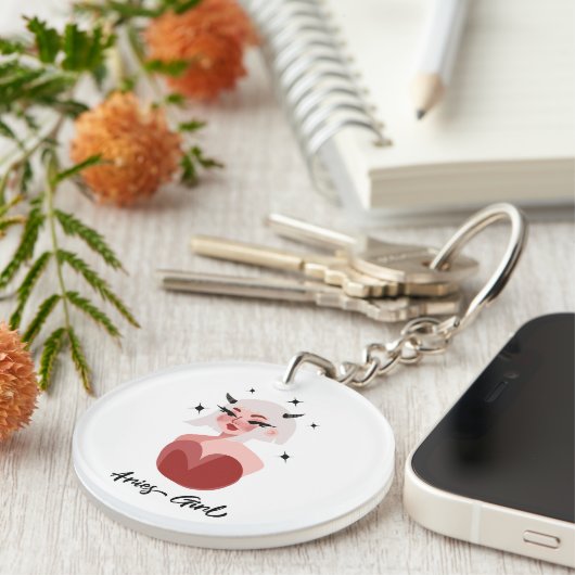 牡羊座の少女 キーホルダー (正面右)