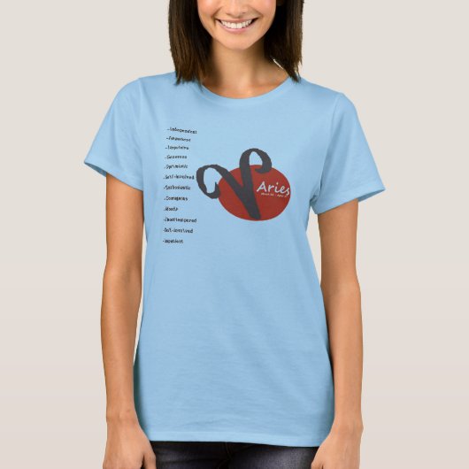 牡羊座の属性 Tシャツ (正面)