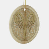 牡羊座の星の印のパーソナライズなオーナメント セラミックオーナメント (右)