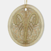 牡羊座の星の印のパーソナライズなオーナメント セラミックオーナメント (左)