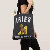 牡羊座の星印Tシャツ トートバッグ (クローズアップ)