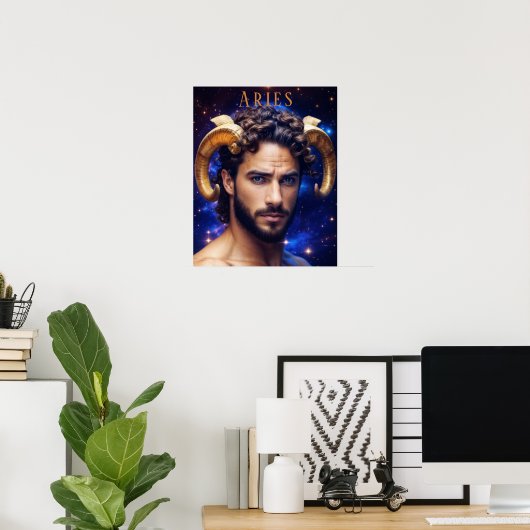 牡羊座の男性ポ占星術のスター ポスター (ホームオフィス)