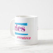 牡羊座の紫色 コーヒーマグカップ (正面左)