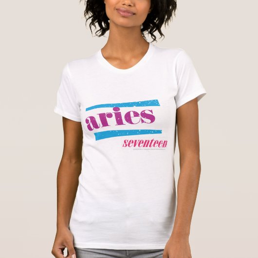 牡羊座の紫色 Tシャツ (正面)