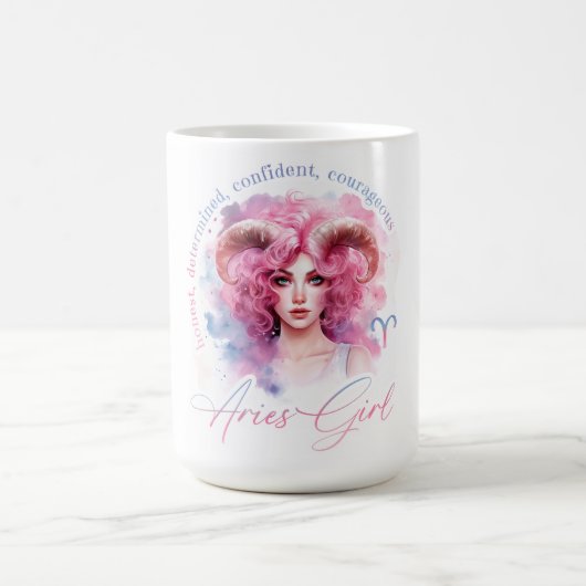 牡羊座の美少女の特徴 コーヒーマグカップ (中央)