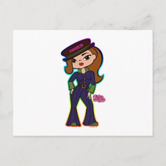 牡羊座の郵便はがき ポストカード (正面)