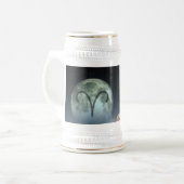 牡羊座の(占星術の)十二宮図の記号 ビールジョッキ (正面左)