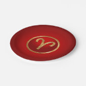 牡羊座の(占星術の)十二宮図の記号 ペーパープレート (アングル)