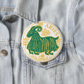 牡羊座の〔占星術の〕十二宮図の記号 缶バッジ (インサイチュ)