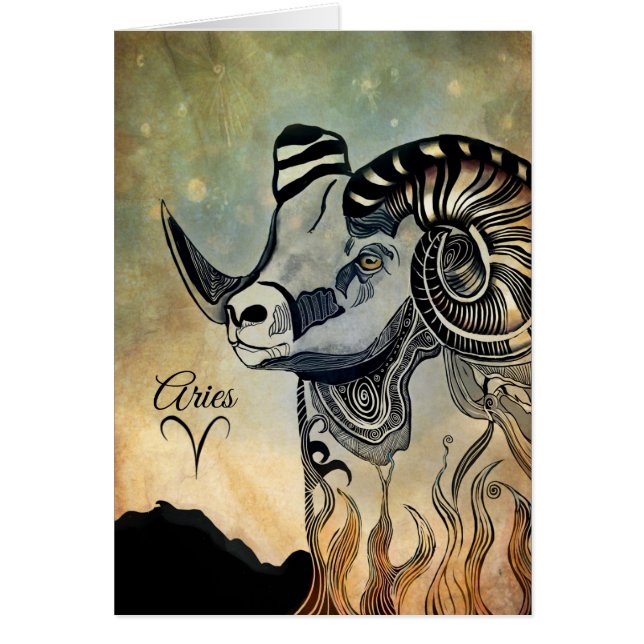 牡羊座の(占星術の)十二宮図 (正面)