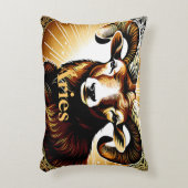 牡羊座の〔占星術の〕十二宮図 アクセントクッション (正面(垂直))