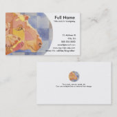 牡羊座の(占星術の)十二宮図 名刺 (正面/裏面)