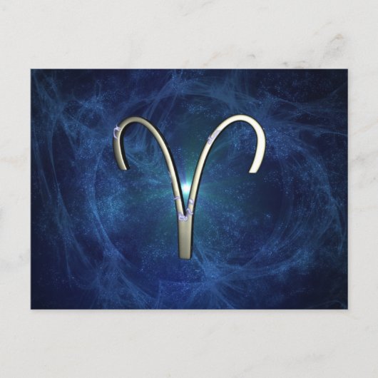 牡羊座はがき ポストカード (正面)