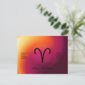 牡羊座はがき ポストカード (スタンド正面)