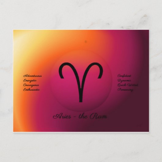 牡羊座はがき ポストカード (正面)