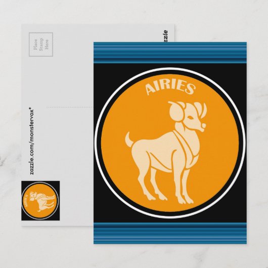 牡羊座はがき ポストカード (正面/裏面)