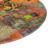 牡羊座オレンジ色の女性：ゴシック様式のラムアンティークアートコラージュ カッティングボード (角)