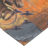 牡羊座オレンジ色の女性：ゴシック様式のラムアンティークアートコラージュ テーブルクロス (アングル)