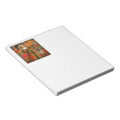 牡羊座オレンジ色の女性:ゴシック様式のラムアンティークアートコラージュ ノートパッド (アングル)