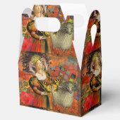 牡羊座オレンジ色の女性:ゴシック様式のラムアンティークアートコラージュ フェイバーボックス (オープン)