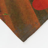 牡羊座オレンジ色の女性:ゴシック様式のラムアンティークアートコラージュ フリースブランケット (角)