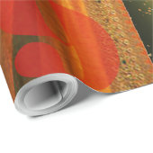 牡羊座オレンジ色の女性:ゴシック様式のラムアンティークアートコラージュ ラッピングペーパー (ロールコーナー)