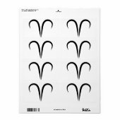 牡羊座ギリシャ占星術の記号〔占星術の〕十二宮図 ラベル (フルシート)