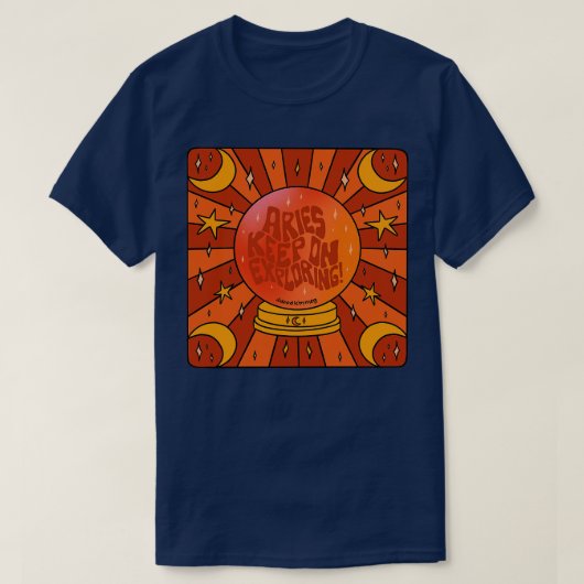 牡羊座クリスタルボール Tシャツ (デザイン正面)