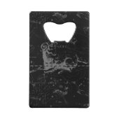 牡羊座コンステレーションマップ版木、銅版、版画バイヘベリアス クレジットカード栓抜き (裏面)