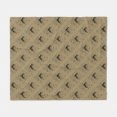 牡羊座コンステレーションマップ版木、銅版、版画バイヘベリアス フリースブランケット (正面(横))