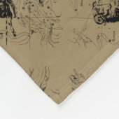 牡羊座コンステレーションマップ版木、銅版、版画バイヘベリアス フリースブランケット (角)